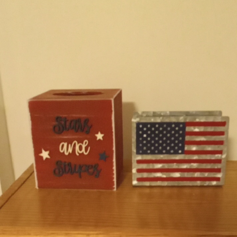 Patriotic Stars and Stripes Home Accent Set